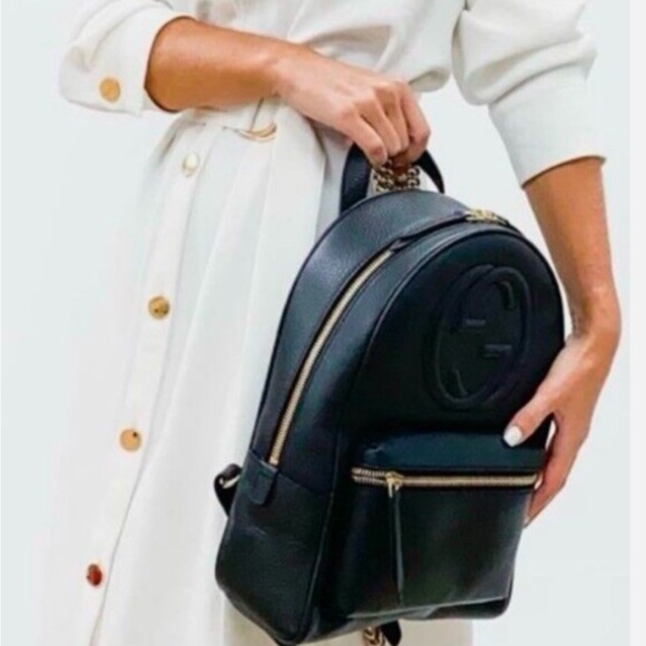 Gucci black leather soho chain backpack - Picture 3 of 17